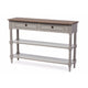 Baxton Studio Edouard French Provincial Style White Wash Distressed Wood and Grey Two-tone 2-drawer Console Table