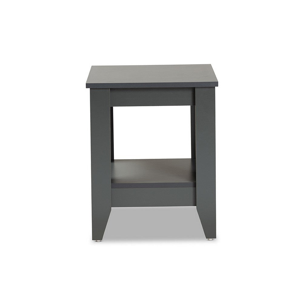Baxton Studio Audra Modern and Contemporary Grey Finished Wood Living Room End Table WHI-ET8000-Grey-ET