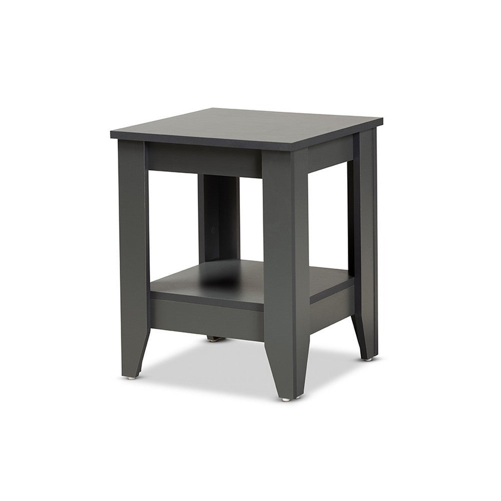 Baxton Studio Audra Modern and Contemporary Grey Finished Wood Living Room End Table WHI-ET8000-Grey-ET