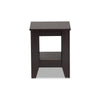 Baxton Studio Audra Modern and Contemporary Dark Brown Finished Wood End Table WHI-ET8000-Wenge-ET