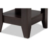 Baxton Studio Audra Modern and Contemporary Dark Brown Finished Wood End Table WHI-ET8000-Wenge-ET