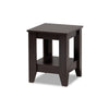 Baxton Studio Audra Modern and Contemporary Dark Brown Finished Wood End Table WHI-ET8000-Wenge-ET