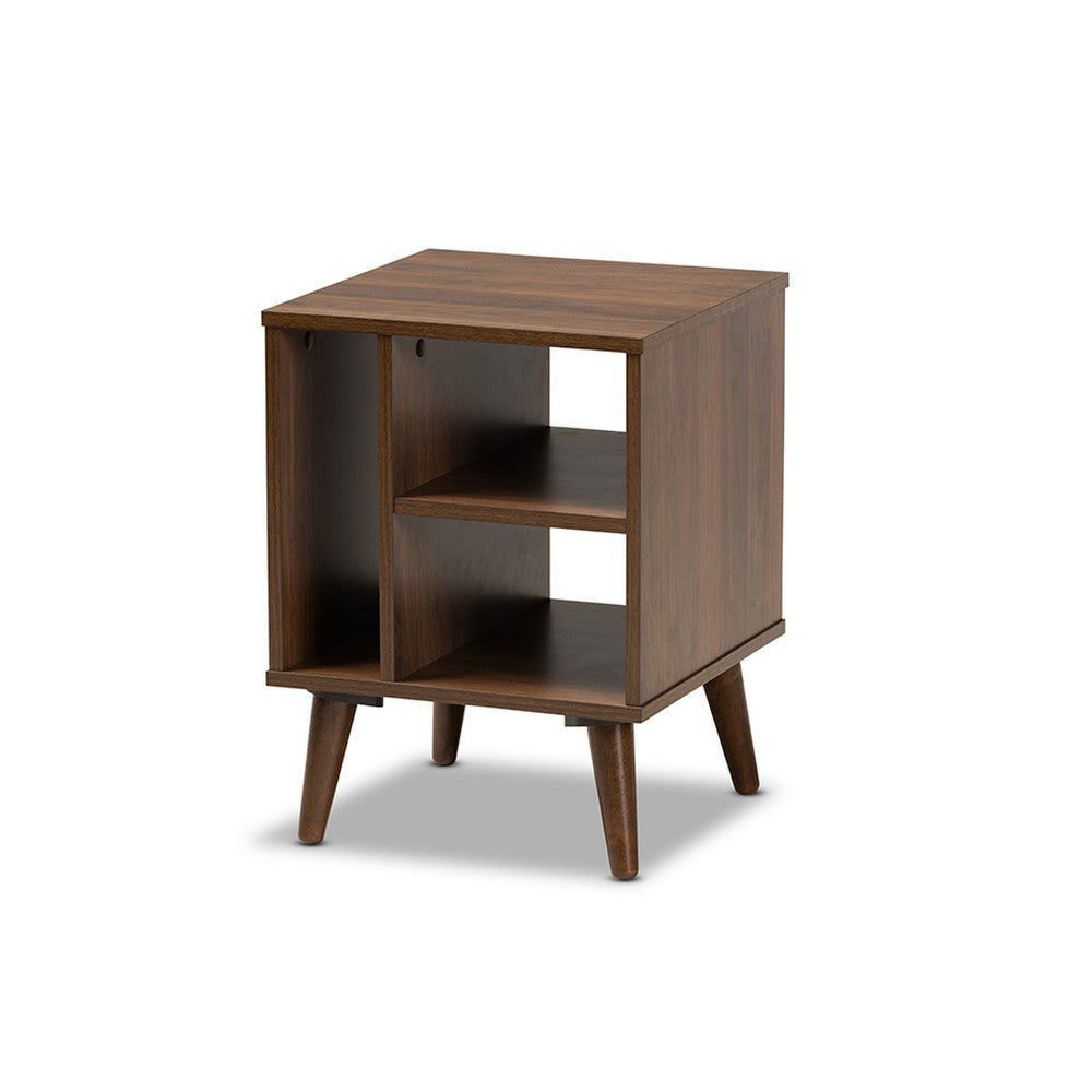 Baxton Studio Sami Mid-Century Modern Walnut Finished Wood End Table WHI-ET8001-Columbia-Walnut-ET