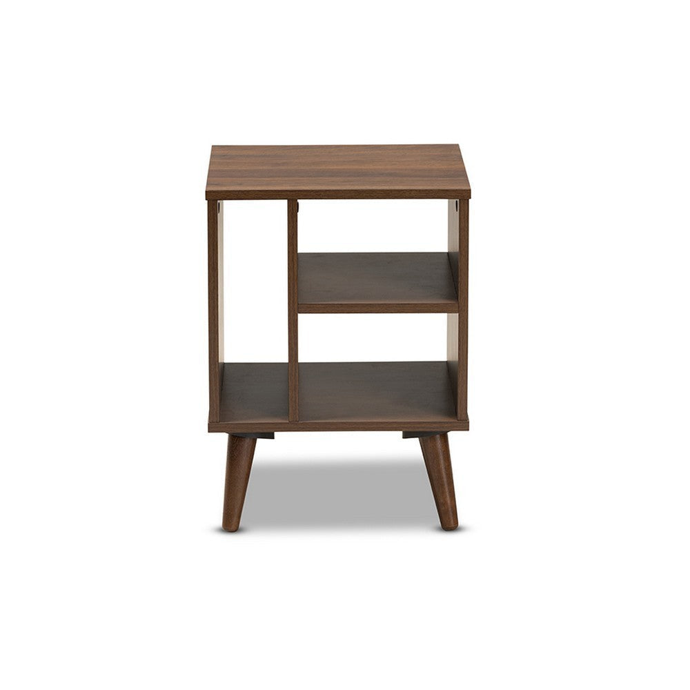 Baxton Studio Sami Mid-Century Modern Walnut Finished Wood End Table WHI-ET8001-Columbia-Walnut-ET