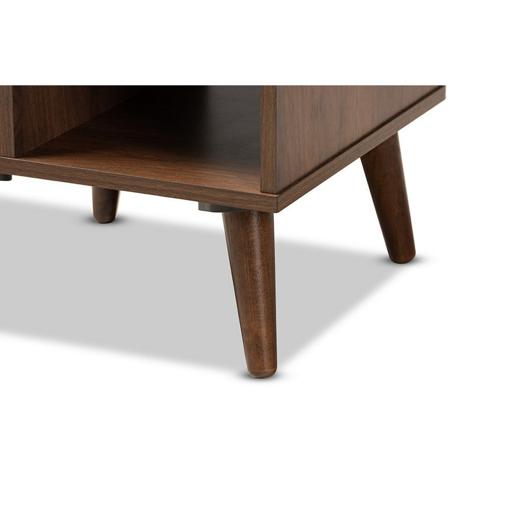 Baxton Studio Sami Mid-Century Modern Walnut Finished Wood End Table WHI-ET8001-Columbia-Walnut-ET
