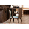 Baxton Studio Sami Mid-Century Modern Walnut Finished Wood End Table