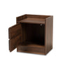 Baxton Studio Hale Modern and Contemporary Walnut Brown Finished Wood 1-Door Nightstand