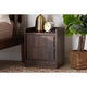 Baxton Studio Hale Modern and Contemporary Walnut Brown Finished Wood 1-Door Nightstand