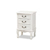 Baxton Studio Gabrielle Traditional French Country Provincial White-Finished 3-Drawer Wood End Table WHI-ETASW-04-White-ET