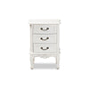 Baxton Studio Gabrielle Traditional French Country Provincial White-Finished 3-Drawer Wood End Table WHI-ETASW-04-White-ET