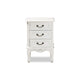 Baxton Studio Gabrielle Traditional French Country Provincial White-Finished 3-Drawer Wood End Table WHI-ETASW-04-White-ET