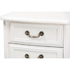 Baxton Studio Gabrielle Traditional French Country Provincial White-Finished 3-Drawer Wood End Table WHI-ETASW-04-White-ET