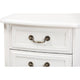 Baxton Studio Gabrielle Traditional French Country Provincial White-Finished 3-Drawer Wood End Table WHI-ETASW-04-White-ET