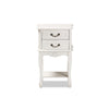Baxton Studio Gabrielle Traditional French Country Provincial White-Finished 2-Drawer Wood End Table WHI-ETASW-06-White-ET