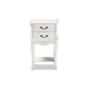 Baxton Studio Gabrielle Traditional French Country Provincial White-Finished 2-Drawer Wood End Table WHI-ETASW-06-White-ET