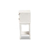 Baxton Studio Gabrielle Traditional French Country Provincial White-Finished 2-Drawer Wood End Table WHI-ETASW-06-White-ET