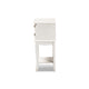 Baxton Studio Gabrielle Traditional French Country Provincial White-Finished 2-Drawer Wood End Table WHI-ETASW-06-White-ET
