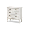 Baxton Studio Gabrielle Traditional French Country Provincial White-Finished 3-Drawer Wood Storage Cabinet WHI-ETASW-08-White-3DW-Cabinet