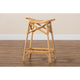 bali & pari Elgon Modern Bohemian Natural Brown Rattan Counter Stool