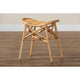 bali & pari Elgon Modern Bohemian Natural Brown Rattan Footstool