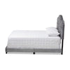 Baxton Studio Embla Modern and Contemporary Grey Velvet Fabric Upholstered Queen Size Bed WHI-Embla-Grey-Queen