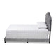 Baxton Studio Embla Modern and Contemporary Grey Velvet Fabric Upholstered Queen Size Bed WHI-Embla-Grey-Queen