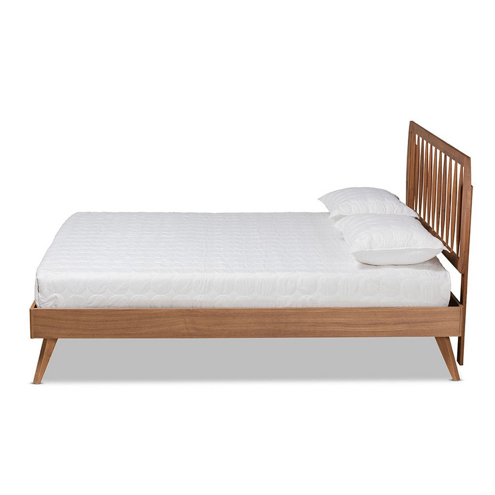 Baxton Studio Emiko Modern and Contemporary Walnut Brown Finished Wood Full Size Platform Bed