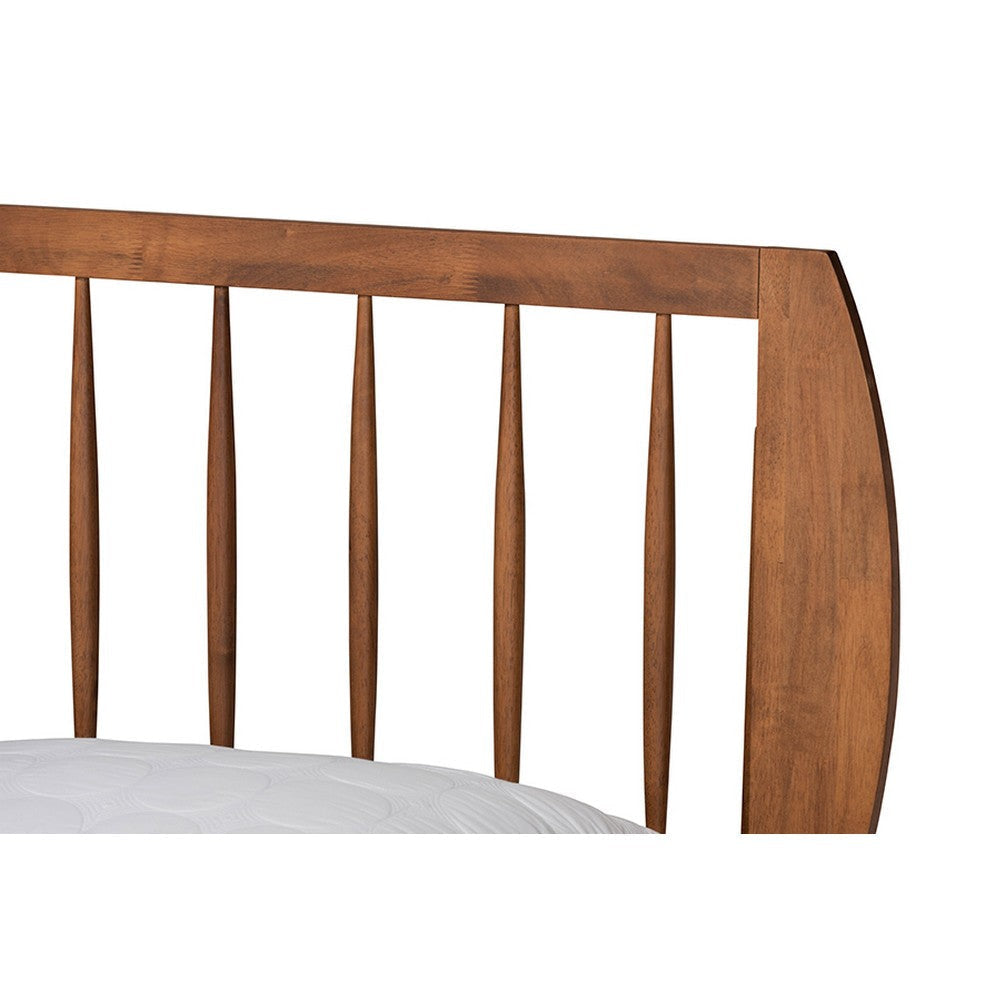 Baxton Studio Emiko Modern and Contemporary Walnut Brown Finished Wood Full Size Platform Bed