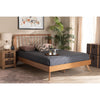 Baxton Studio Emiko Modern and Contemporary Walnut Brown Finished Wood King Size Platform Bed