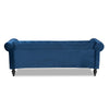 Baxton Studio Emma Traditional and Transitional Navy Blue Velvet Fabric Upholstered and Button Tufted Chesterfield Sofa