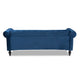 Baxton Studio Emma Traditional and Transitional Navy Blue Velvet Fabric Upholstered and Button Tufted Chesterfield Sofa