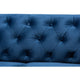 Baxton Studio Emma Traditional and Transitional Navy Blue Velvet Fabric Upholstered and Button Tufted Chesterfield Sofa