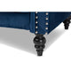 Baxton Studio Emma Traditional and Transitional Navy Blue Velvet Fabric Upholstered and Button Tufted Chesterfield Sofa