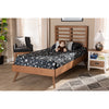 Baxton Studio Eris Mid-Century Modern Walnut Brown Finished Wood Twin Size Platform Bed WHI-Eris-Ash-Walnut-Twin