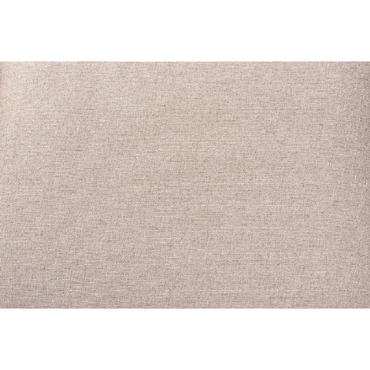 Baxton Studio Estelle Modern Beige Fabric and Dark Brown Finished Wood 5-Piece Dining Set