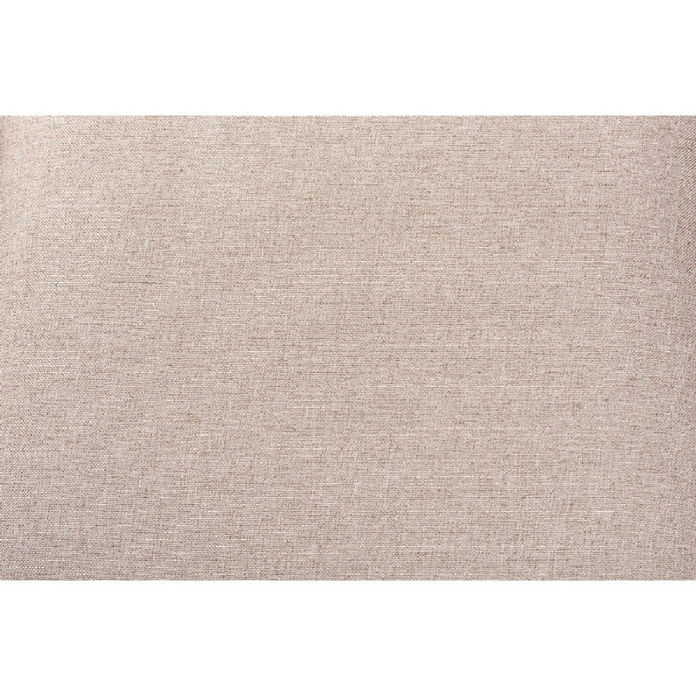 Baxton Studio Charlottle Modern Beige Fabric and Dark Brown Finished Wood 5-Piece Dining Set