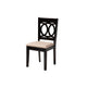 Baxton Studio Louisa Modern Beige Fabric and Dark Brown Finished Wood 5-Piece Dining Set WHI-Evie-Sand-Dark-Brown-5PC-Dining-Set