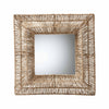 bali & pari Collice Modern Bohemian Metal and Natural Brown Seagrass Accent Wall Mirror WHI-F232-FT25-Seagrass-Mirror