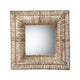 bali & pari Collice Modern Bohemian Metal and Natural Brown Seagrass Accent Wall Mirror WHI-F232-FT25-Seagrass-Mirror