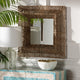 bali & pari Collice Modern Bohemian Metal and Natural Brown Seagrass Accent Wall Mirror