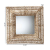 bali & pari Collice Modern Bohemian Metal and Natural Brown Seagrass Accent Wall Mirror WHI-F232-FT25-Seagrass-Mirror