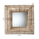 bali & pari Collice Modern Bohemian Metal and Natural Brown Seagrass Accent Wall Mirror WHI-F232-FT25-Seagrass-Mirror