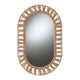 bali & pari Geona Modern Bohemian Metal and Natural Brown Seagrass Accent Wall Mirror WHI-F232-FT28-Jute-Mirror