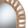 bali & pari Geona Modern Bohemian Metal and Natural Brown Seagrass Accent Wall Mirror WHI-F232-FT28-Jute-Mirror