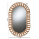 bali & pari Geona Modern Bohemian Metal and Natural Brown Seagrass Accent Wall Mirror WHI-F232-FT28-Jute-Mirror