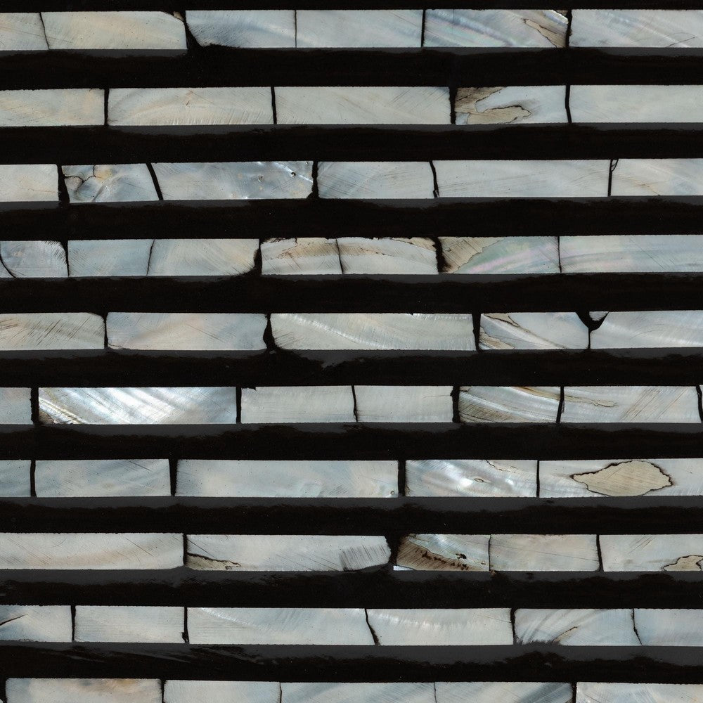 Baxton Studio Belenus Modern Bohemian Two-Tone Black and Grey Mother of Pearl and Gold Metal Storage Cabinet WHI-F232-FT52-Wooden-Cabinet