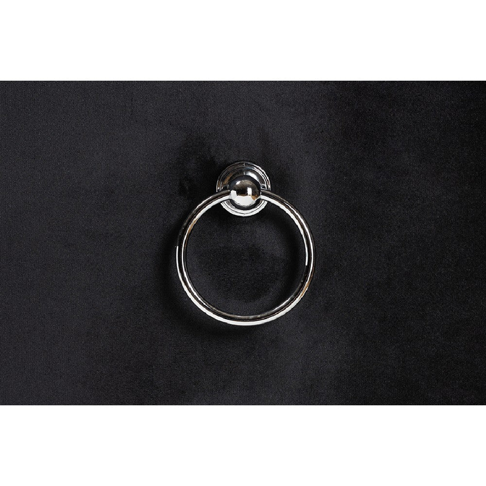 Baxton Studio Honora Contemporary Glam and Luxe Black Velvet Fabric and Silver Metal 2-Piece Dining Chair Set