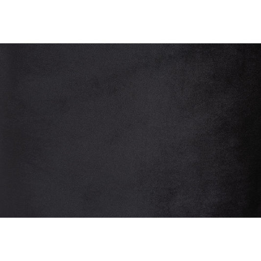 Baxton Studio Honora Contemporary Glam and Luxe Black Velvet Fabric and Silver Metal 2-Piece Dining Chair Set