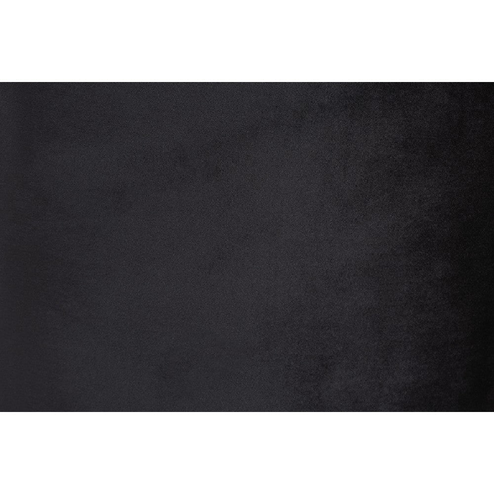 Baxton Studio Honora Contemporary Glam and Luxe Black Velvet Fabric and Silver Metal 2-Piece Dining Chair Set