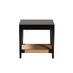 bali & pari Freya Modern Bohemian Black Finished Bayur Wood End Table WHI-FIB1-End-Table